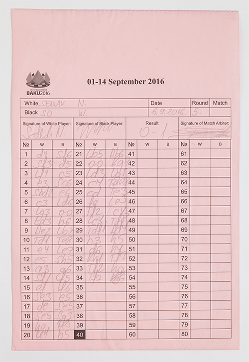 Scoresheet from Round 5 of the 2016 Olympiad