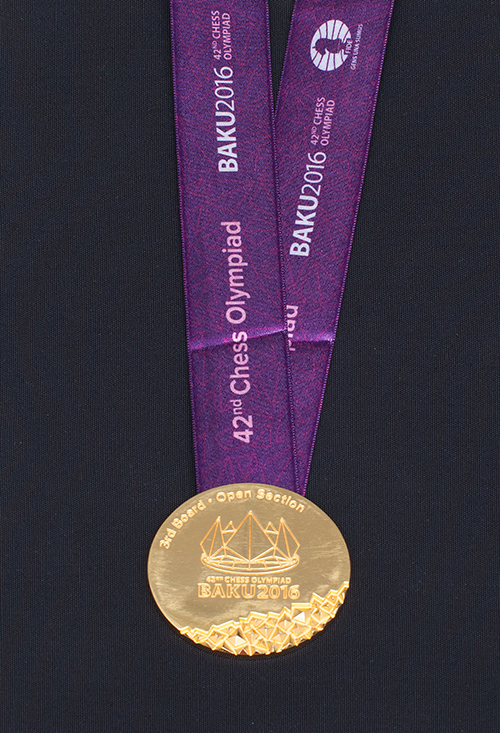 GM Wesley So's Individual Gold Medal from the 2016 Olympiad