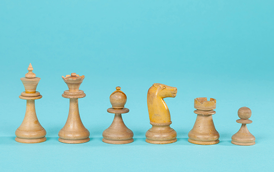 Staunton Style Chess Set, c 1900s