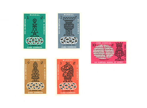 Five Stamps from the 1966 Olympiad