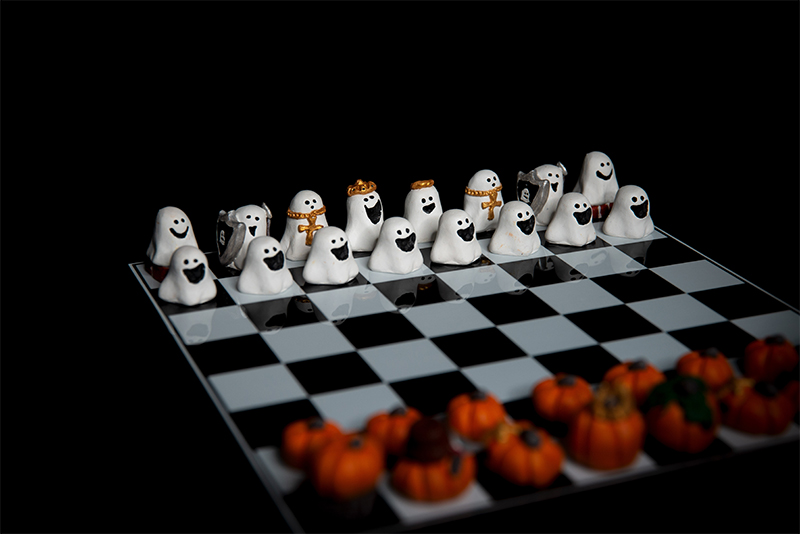 Pumpkin vs. Ghost Chess Set, 2018