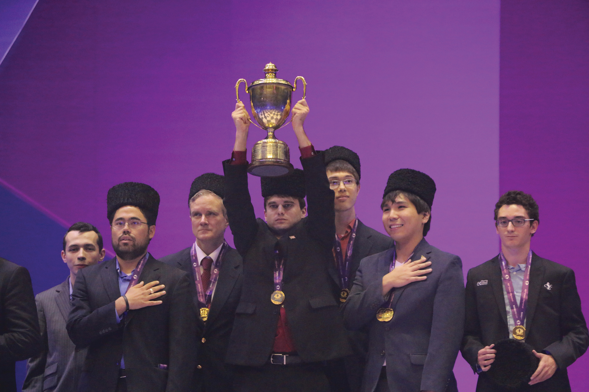 2016 American Olympiad Team with Trophy