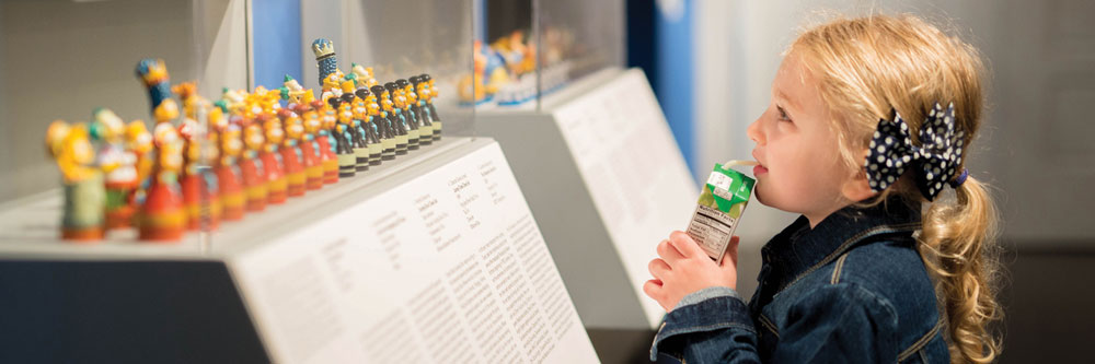 Girl viewing Pop Culture Chess Sets