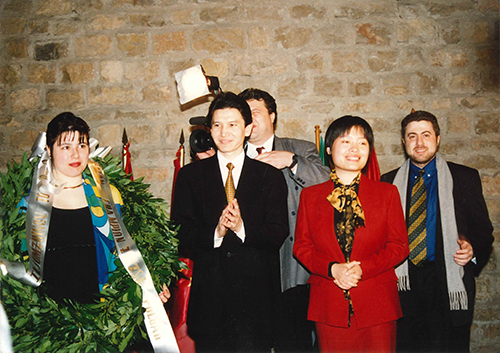 Susan Polgar at the Awards Ceremony for the 1996 Women’s World Chess Championship